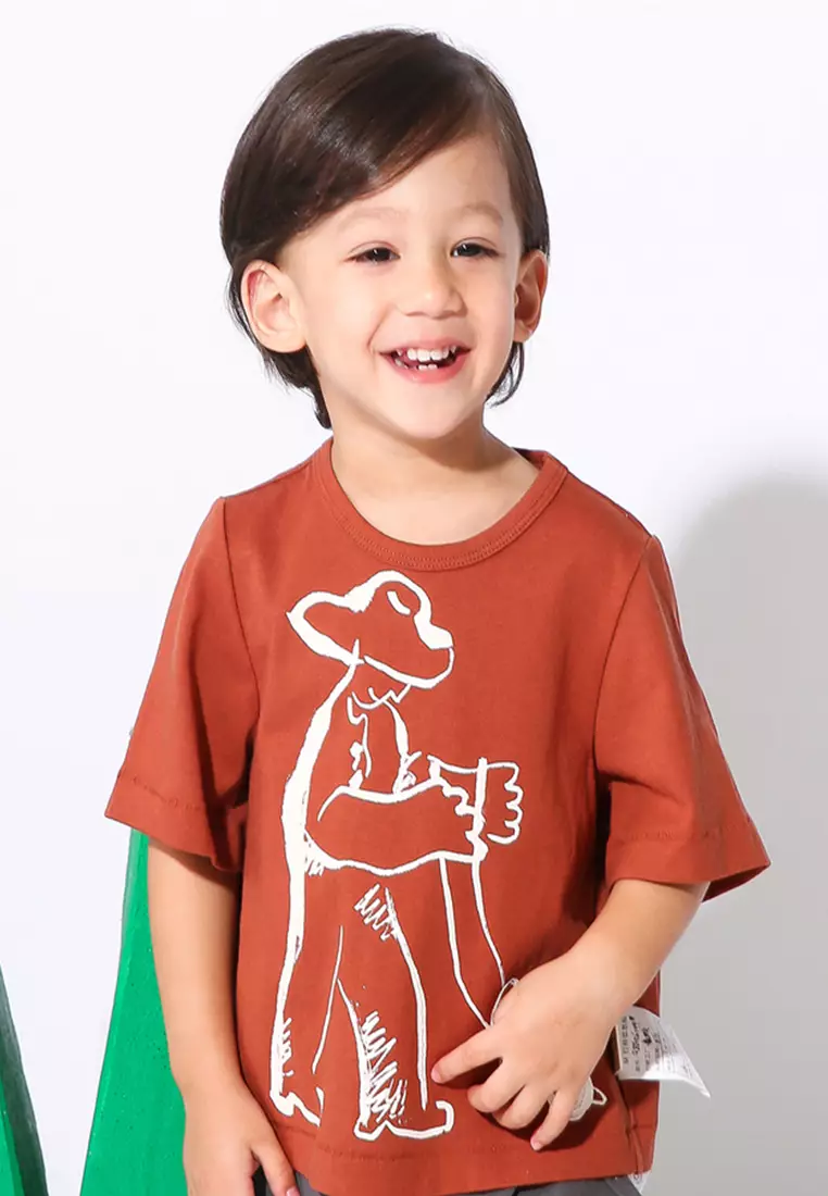 男小童短袖T恤印花设计圆领短T