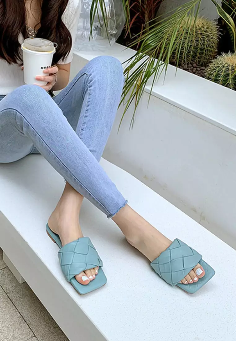 Buy Twenty Eight Shoes VANSA Braided Square Toe Flat Sandals VSW