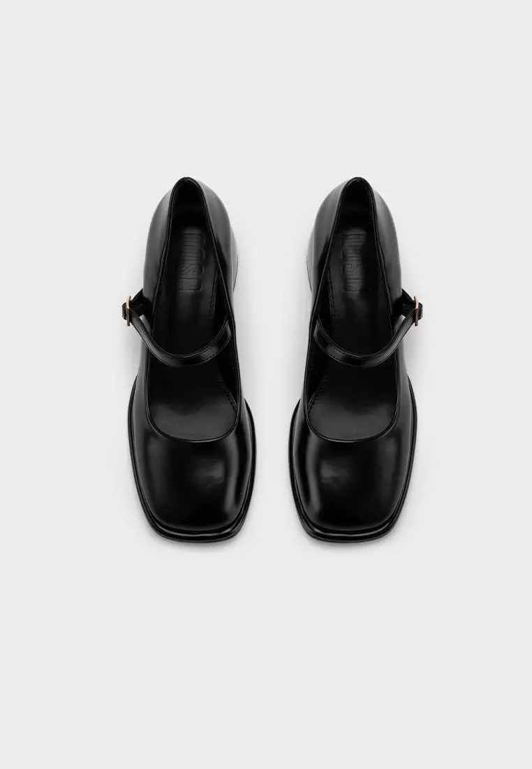 STEP-WIDE SQUARE TOE CHUNKY HEEL PUMP