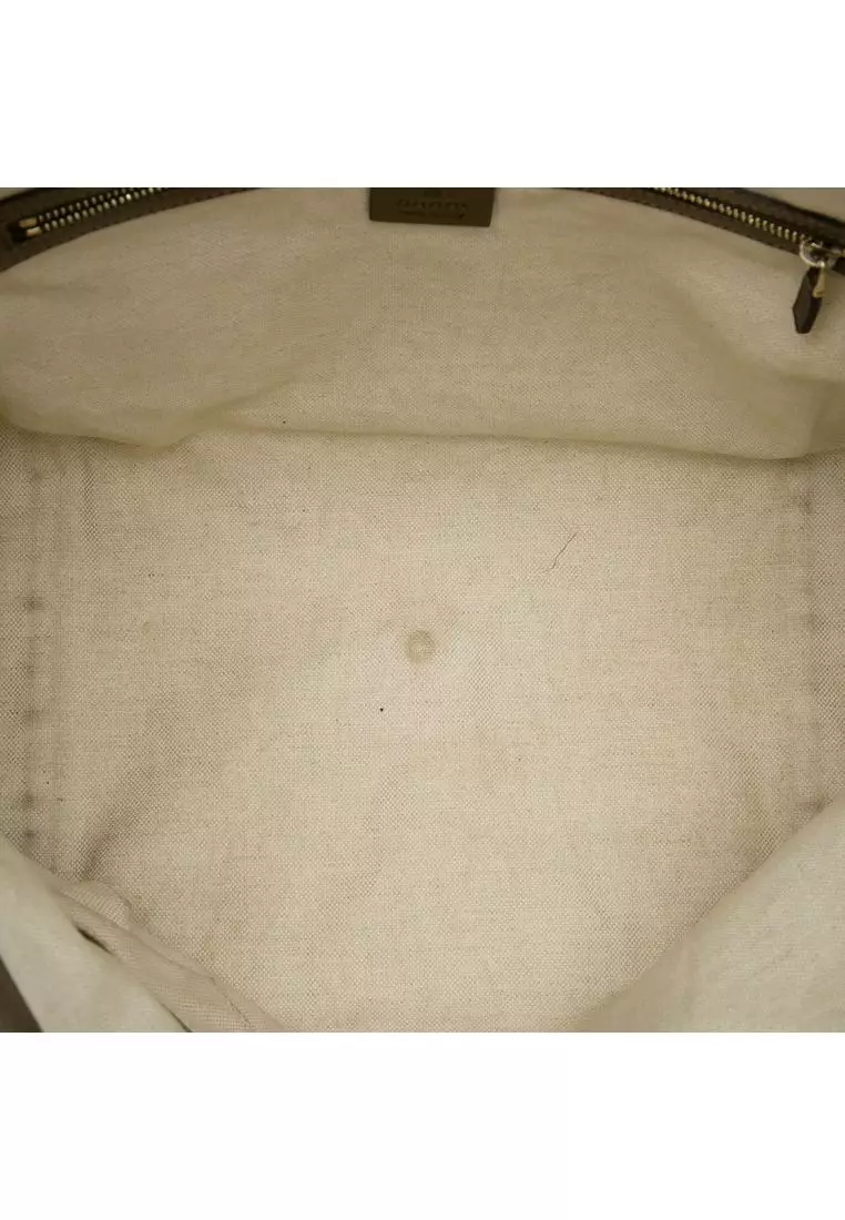 Pre-Loved Gucci Gg Lurex Heart Bit Tote