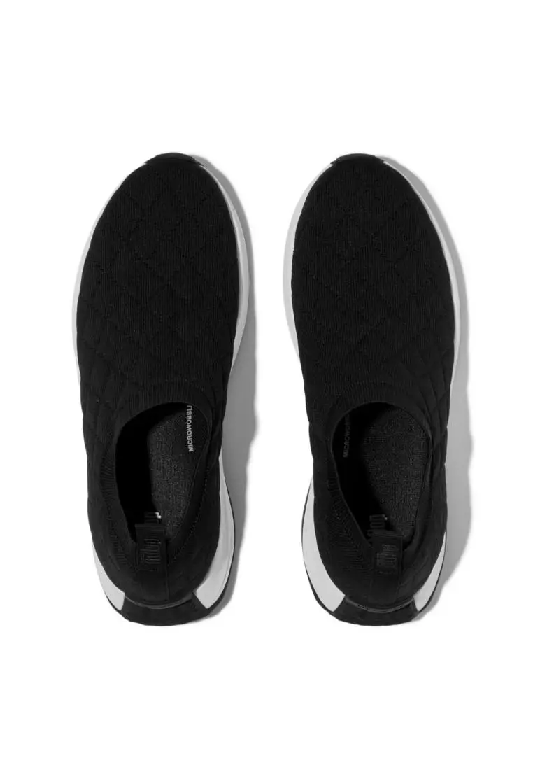 F-Mode Flow Quilted-Knit Slip-On Sneakers