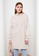 LC WAIKIKI white and beige Women's Hooded Straight Long Sleeve Tunic 14947AA01C9D59GS_2