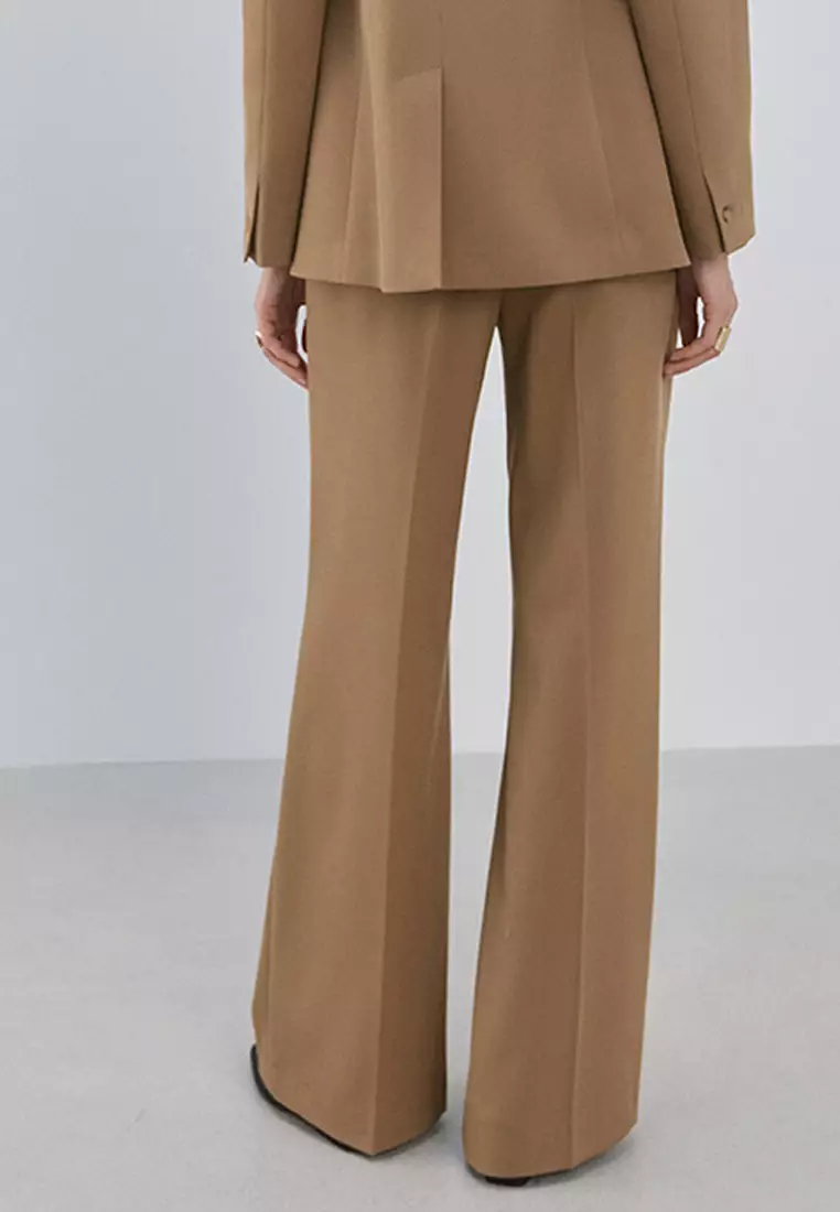 Straight Low-Rise Suit Trousers