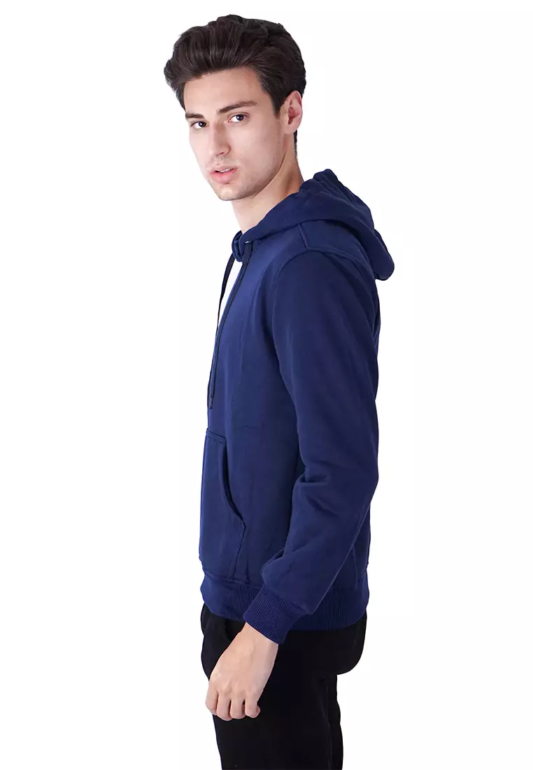 Jaket Polos Jumper Hoodie Sweater Warna Biru Dongker