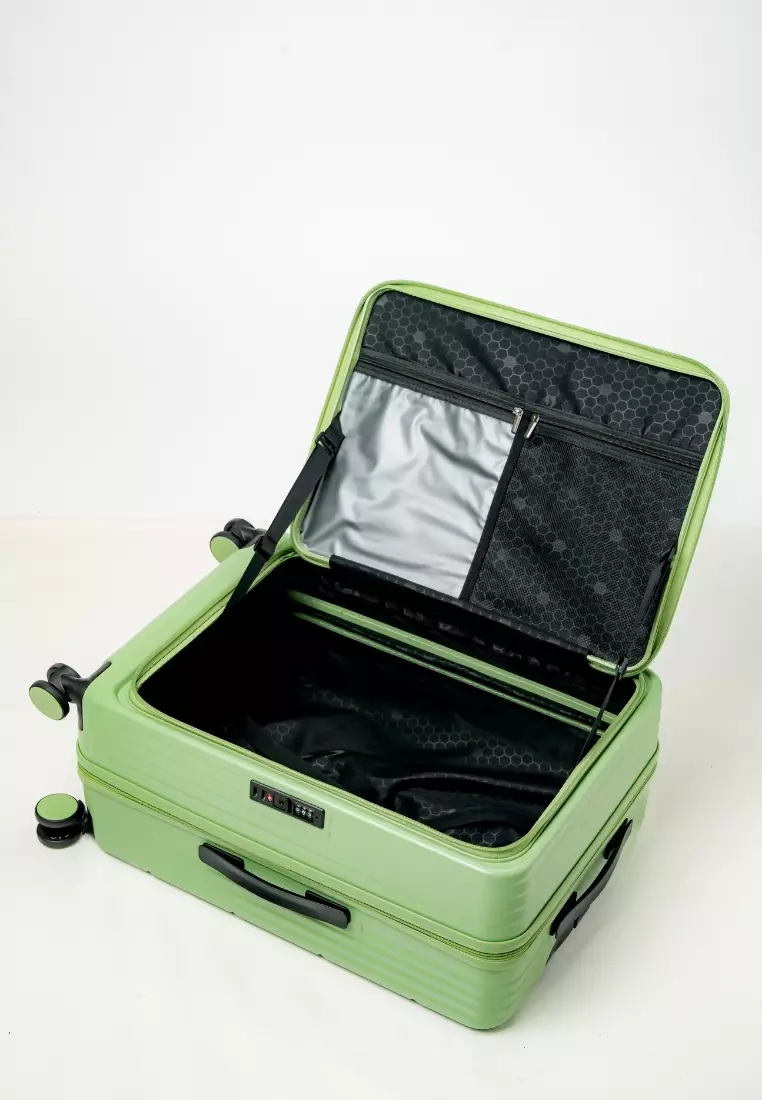 Alpha 3pcs Set 20, 24, 28"  Hard Case Luggage in Matcha