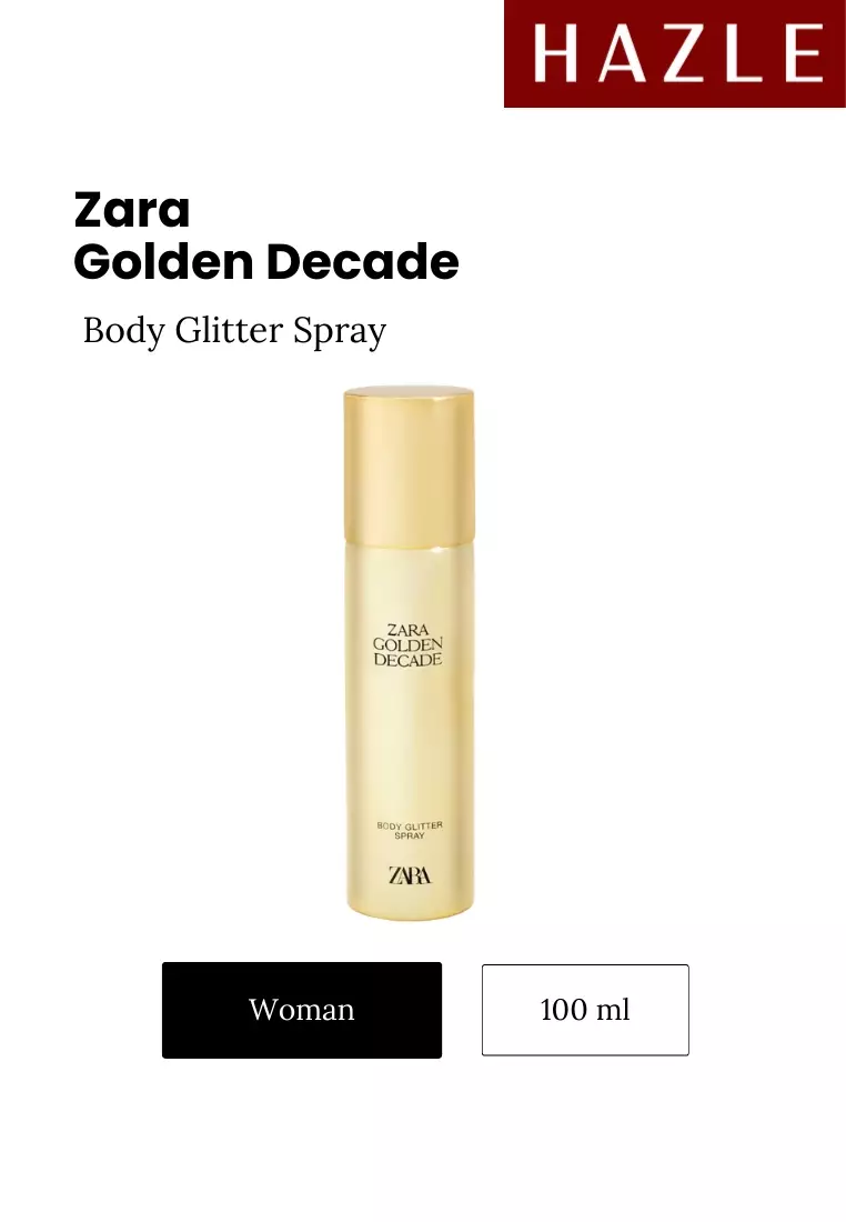 Jual Zara Golden Decade Body Glitter Spray Woman 100 ml Original 2026 ...