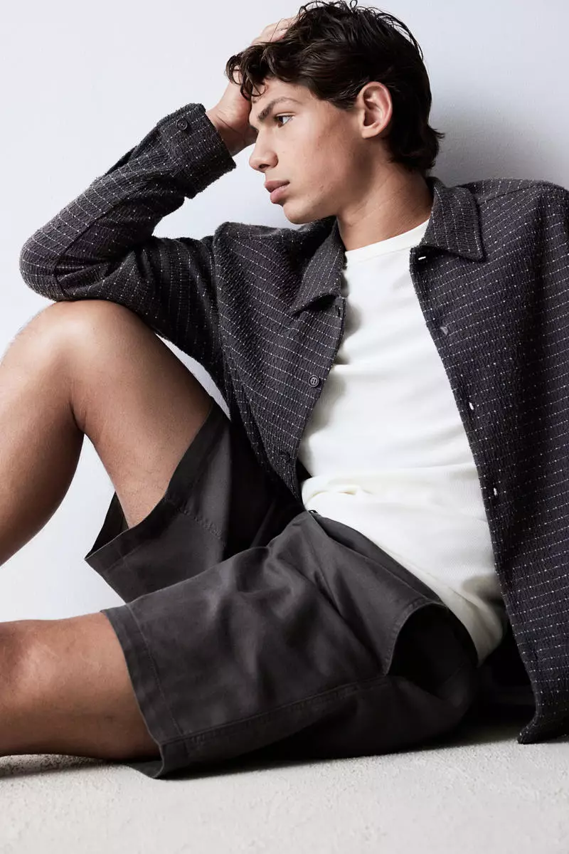 Relaxed Fit Linen-blend shorts