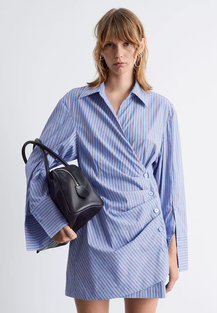 Wrap Shirt Mini Dress