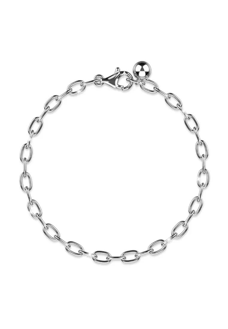 Solid 925 Sterling Silver Modest Cable Chain Bracelet
