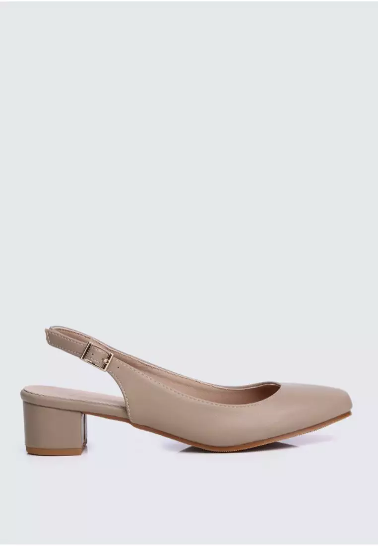 Discount on My Ballerine  shoes - SKU: Palmer Comfy Heels In Taupe