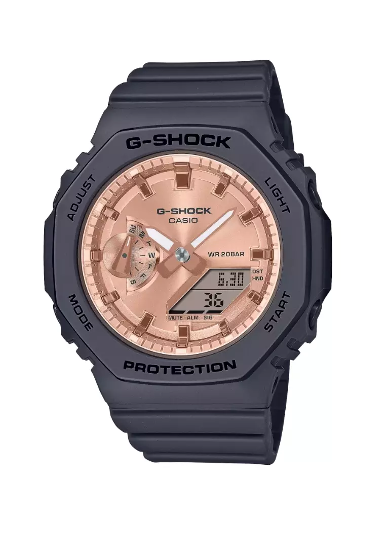G shock womens top black and rose gold