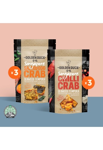 The Golden Duck [BUNDLE OF 6] 3 x Salted Egg Crab Seaweed Tempura & 3 x Chilli Crab Seaweed Tempura 50190ES95F8115GS_1