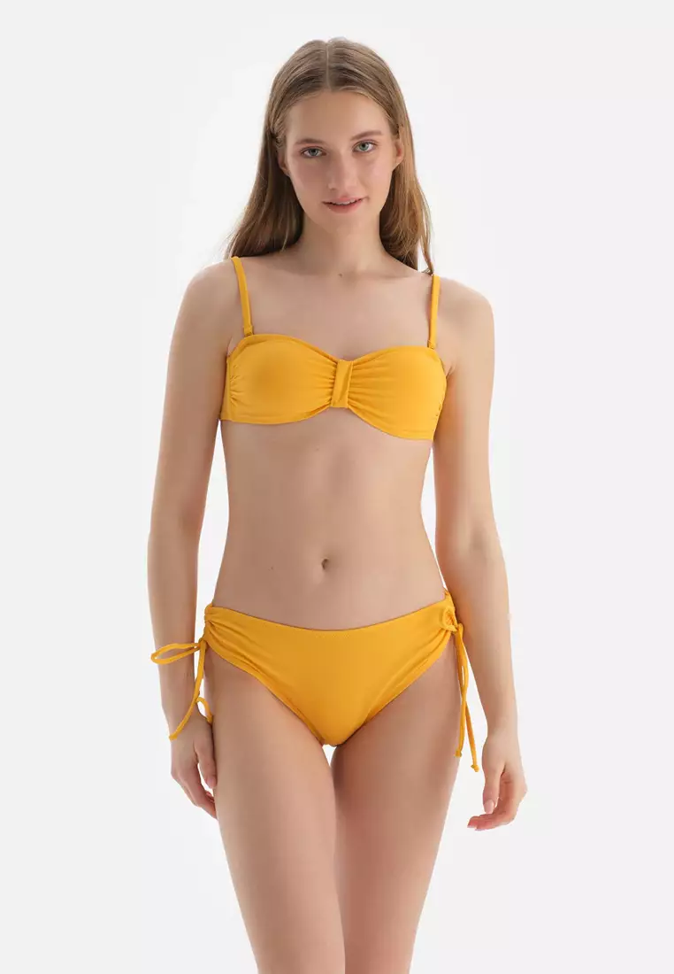 DAGİ Yellow Swimsuits, Strapless, Full-Cup, Non-wired, Swimwear for Women  2024, Buy DAGİ Online
