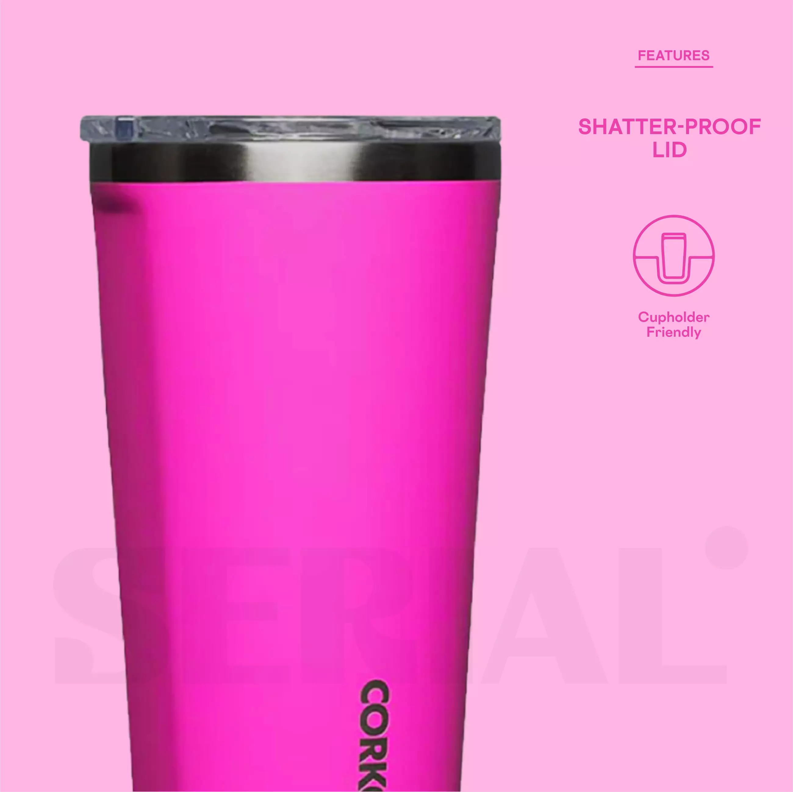 CORKCICLE® Tumbler 16oz - Miami Pink