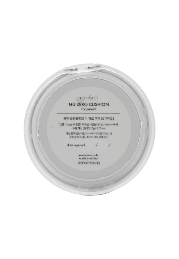 ROM&ND Zo&friends SPF24PA++Nu Zero Cushion(#02 Pure21)(15g)
