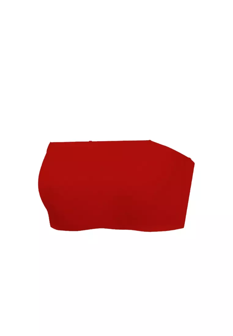 Premium Asher Strapless Non-Slip Ice Silk Bralette Top in Red