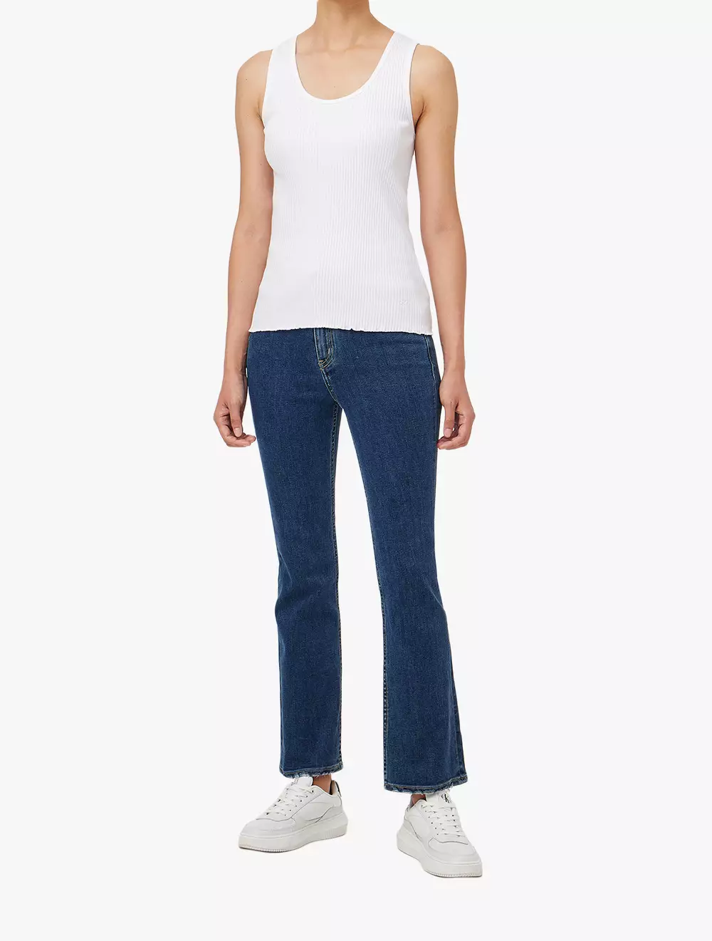 Calvin Klein - Women's Hero Tubular Lip Tank Top - White - white