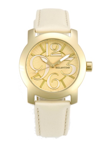 EGLANTINE 金色 EGLANTINE® Sara 淺金黃色錶帶上的鍍金鋼石英手錶 DBCB7ACFEFC531GS_1