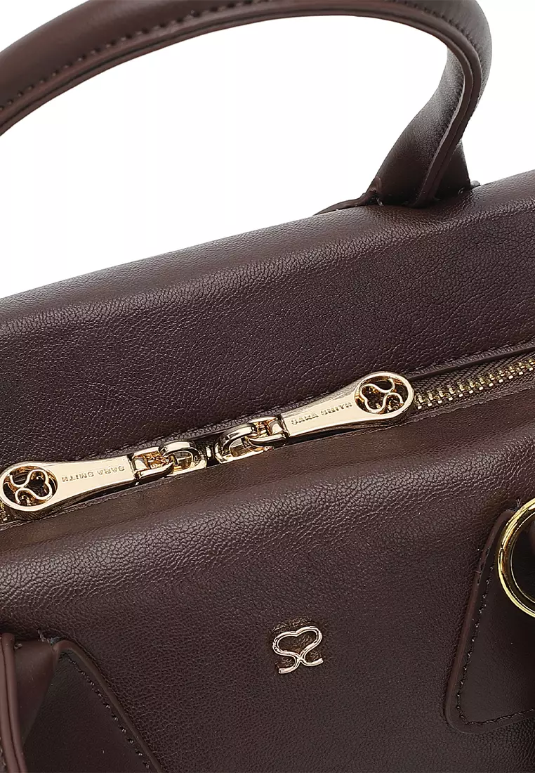 Women's Top Handle Bag / Sling Bag / Crossbody Bag - Dark Coffee