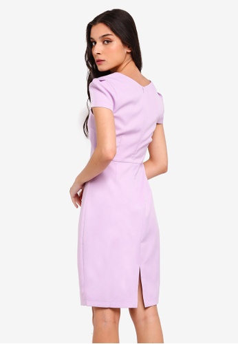 Buy ZALORA  Box Pleated Sleeves Formal  Dress  Online 
