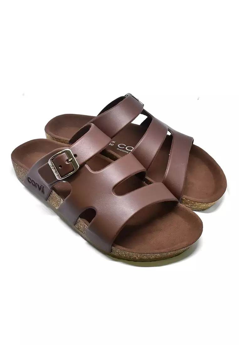 Carvil Sandal Pria BENZO-03 BROWN