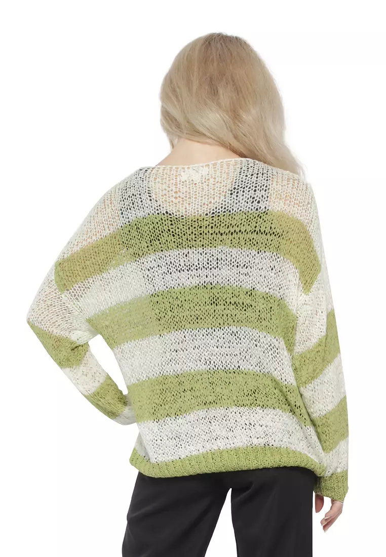 Atasan Rajut Oversized Hijau