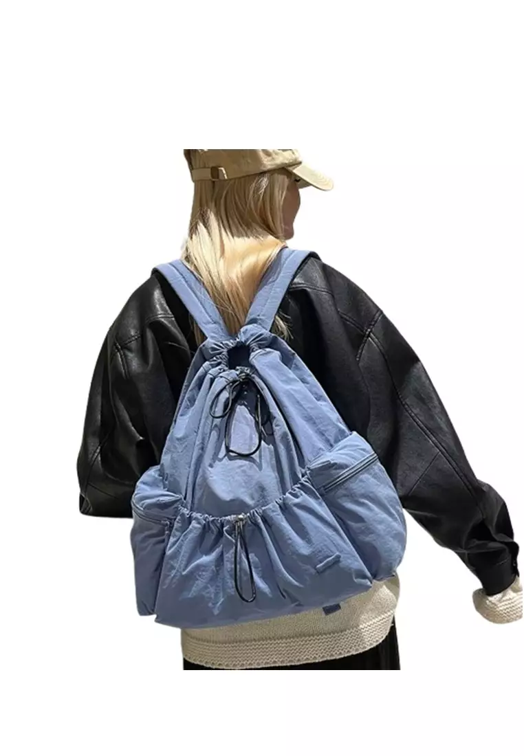 Tas Ransel 860 Wanita Backpack Wanita Remaja Tas Bahan Anti Air ORIGINAL - Cornflower Blue