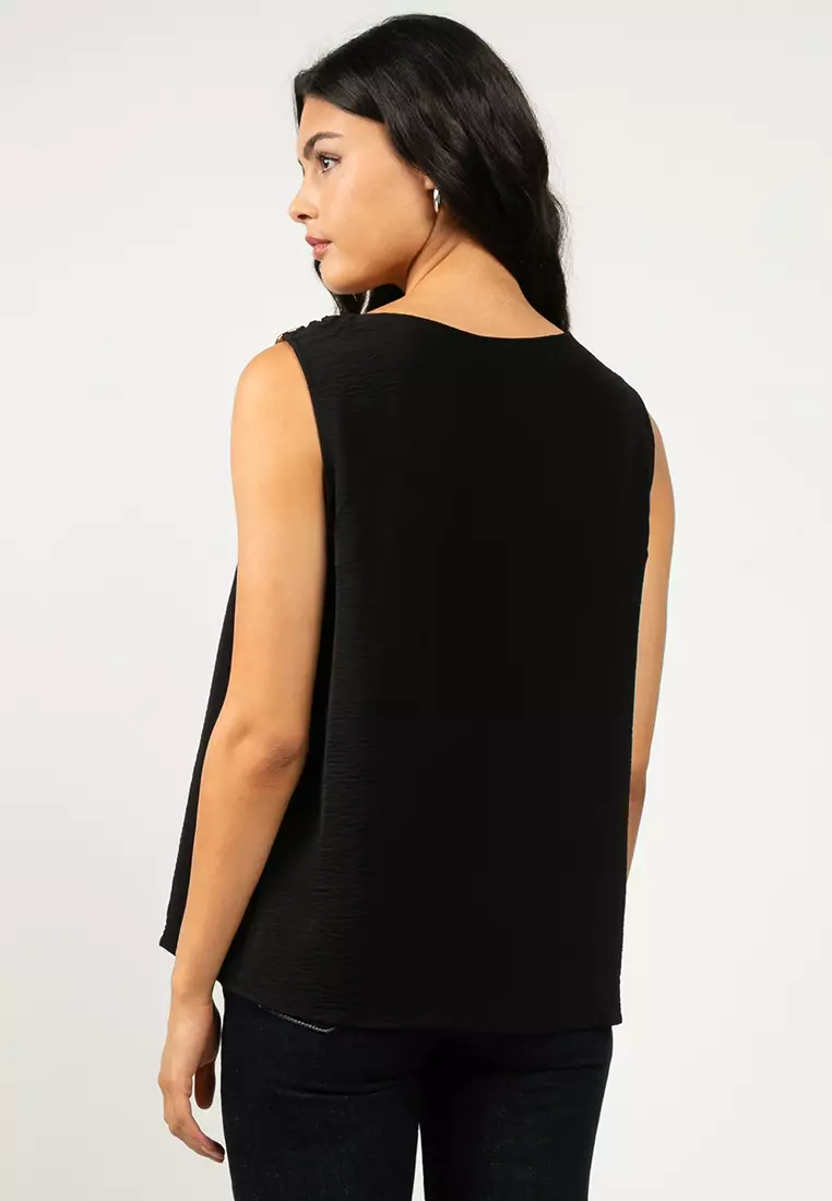 Sleeveless Woven Top