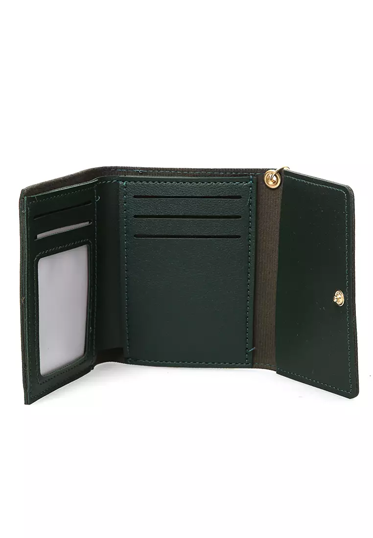 Fiore Dompet Anak Wanita Mini Short Wallet Cat Motive Many Slot Material Leather ORIGINAL - Green