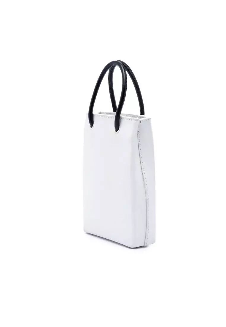 Pre-Loved Balenciaga Mini Calfskin Logo Shopping Phone Holder