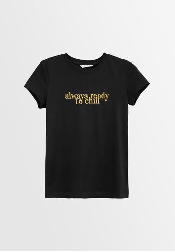 SUB black Women Short-Sleeve Graphic Tee 36002AAACB92E3GS_1