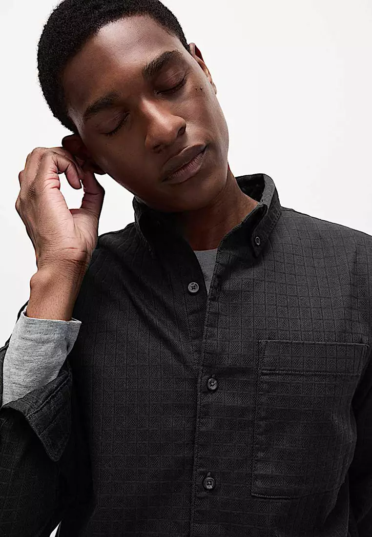 Pure Cotton Textured Shirt