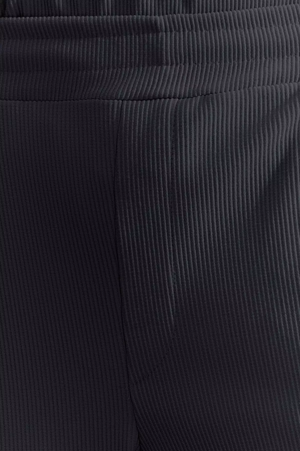 Limited Edition Smoke Oversize/Wide Textured Wrinkle-Free Ottoman Polo Neck T-Shirt TMNSS23PO00020