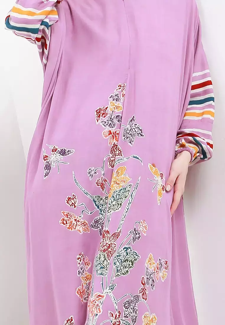 Syeril Dress Gamis Kaftan Encim Purple
