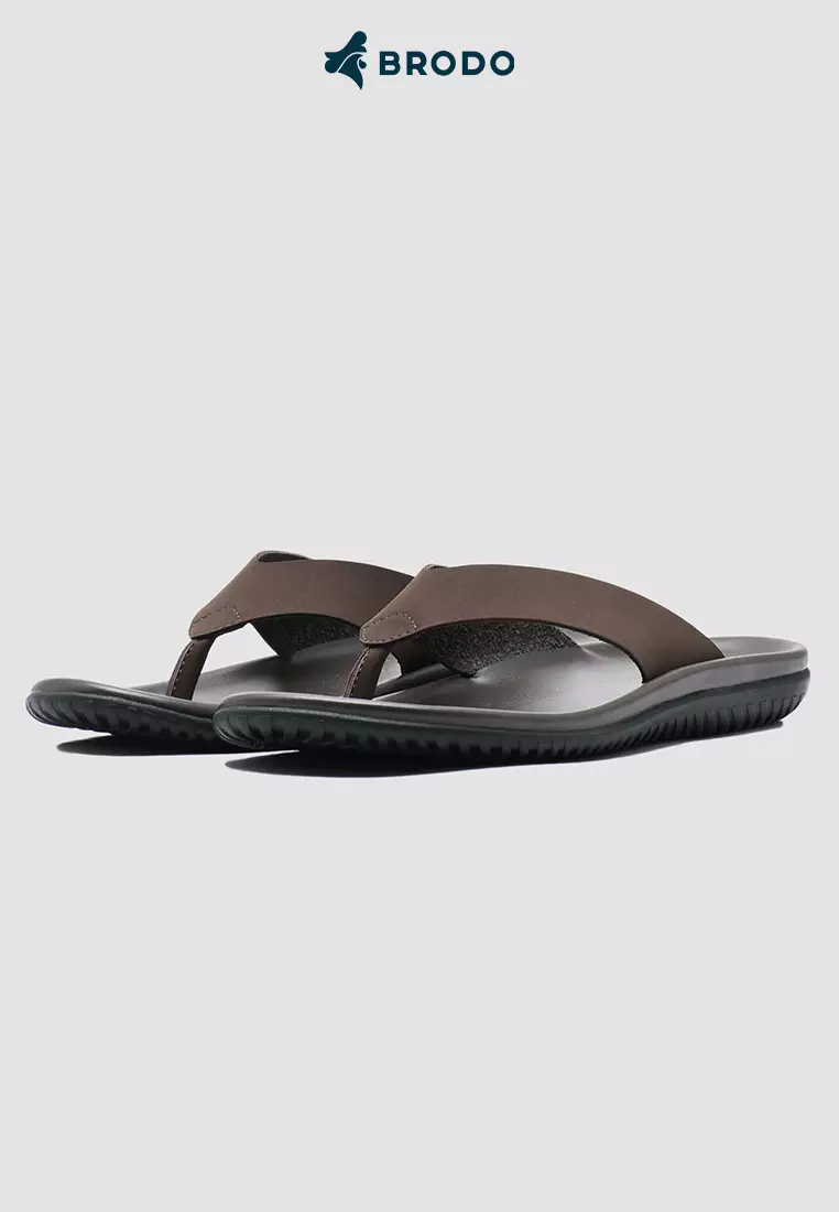 BRODO - Sandal Pria Flipper Brown BS