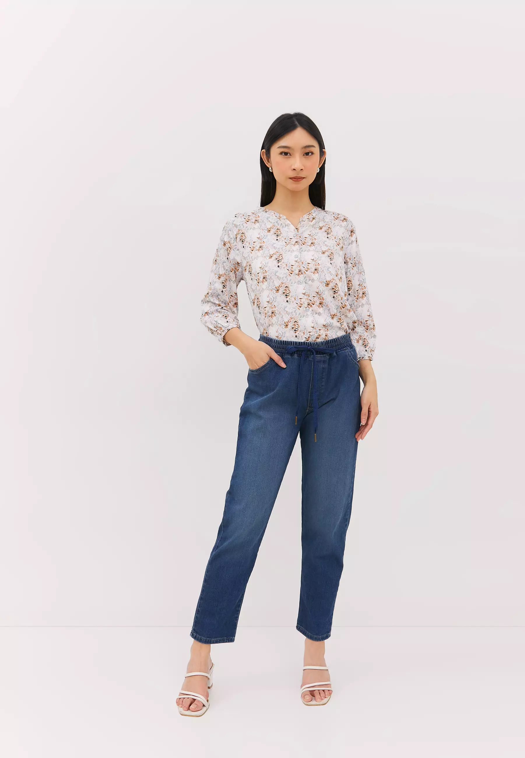 Stacey Drawstring Super Dark Blue Jeans (G.3194)