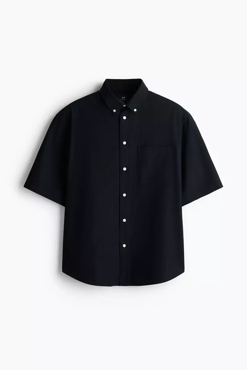 Relaxed Fit Short-sleeved Oxford shirt