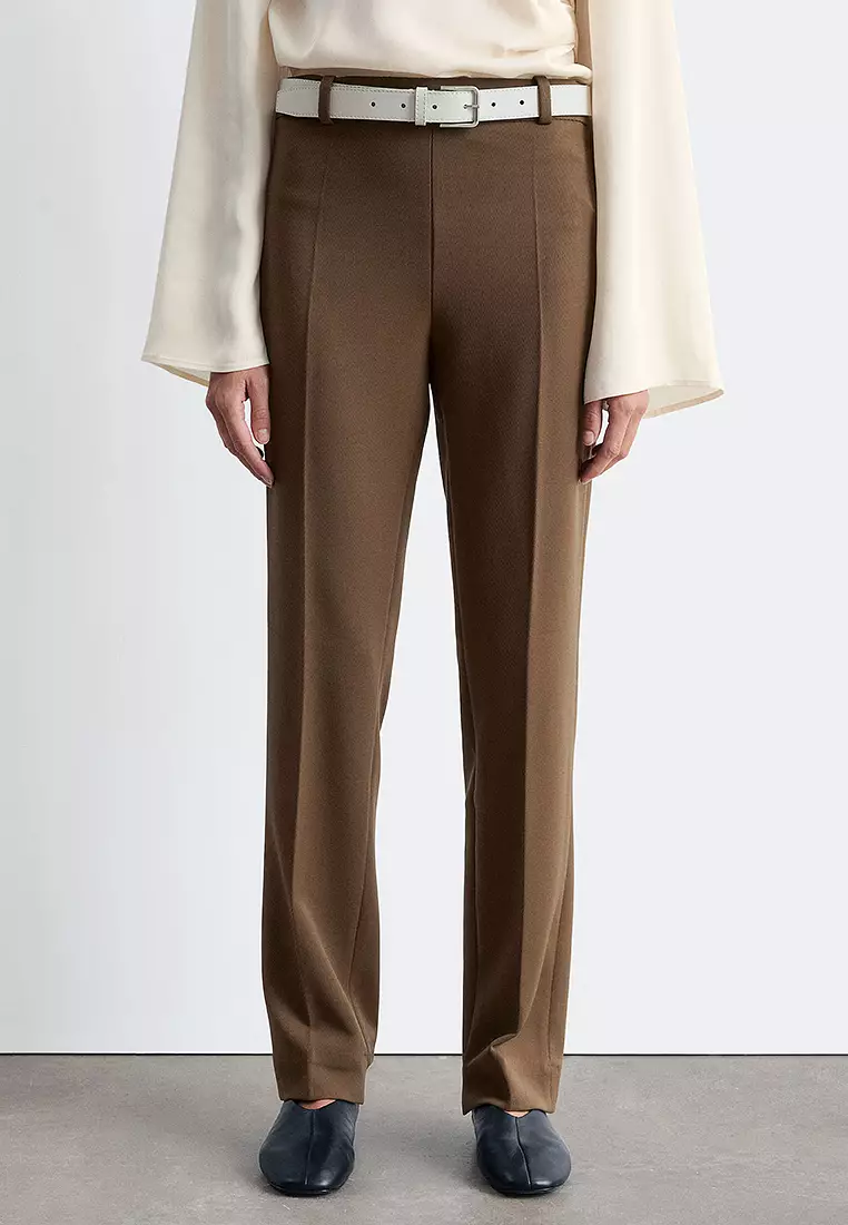 Slim-Leg Press-Crease Trousers