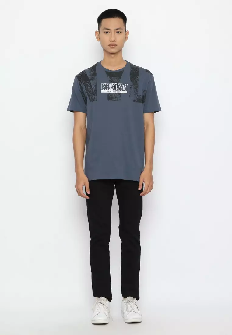 POLICE T-Shirt Cotton Combed Pria 207280361