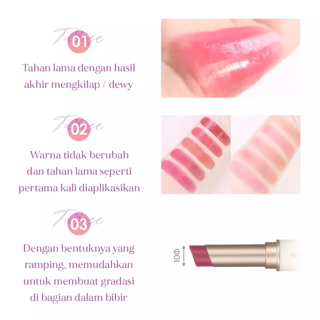 Holika Holika Bondew Lip Sheer (Tarose Collection) 02 Hearts | Melting Lip Shine