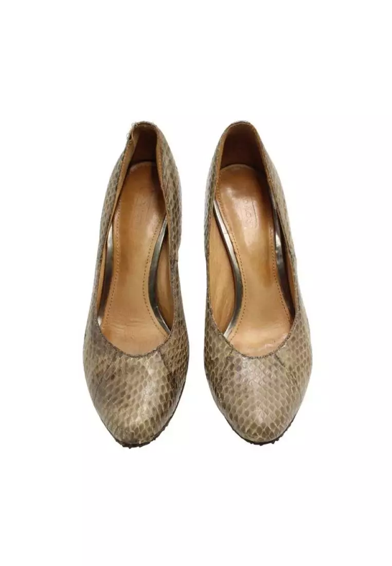 Coach cheap snakeskin pumps