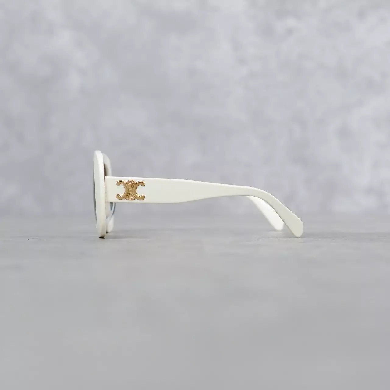 Kacamata CELINE TRIOMPHE SQUARE IVORY WHITE SUNGLASSES 100% ORIGINAL