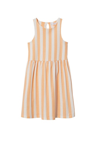 MANGO KIDS orange Striped Cotton-Blend Dress 43D31KA9AE9E22GS_1