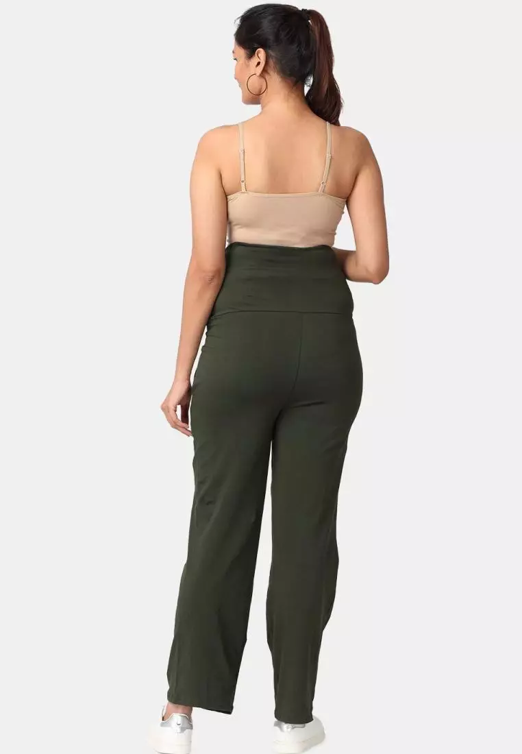 Comfy Maternity Trackpants - Olive