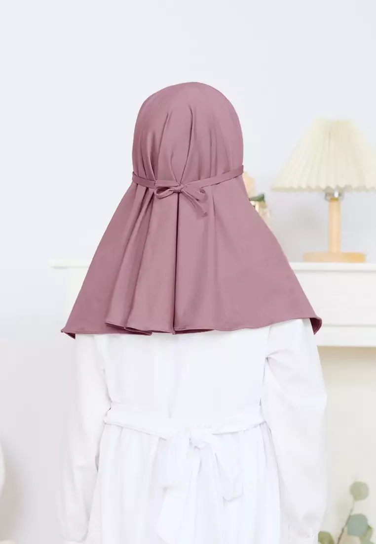 Cotton Bee - Alisha Hijab Instan Anak | Bergo Kerudung Tali Anak - L