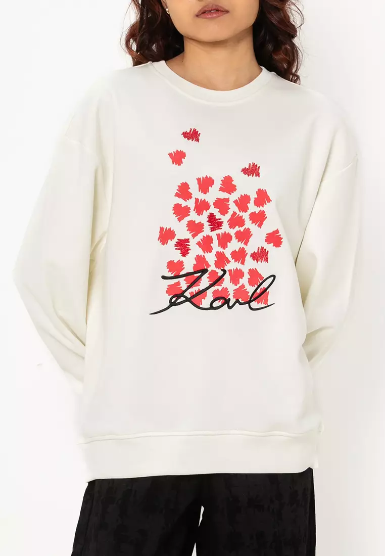 Buy KARL LAGERFELD Hearts Sweatshirt 2025 Online ZALORA Philippines