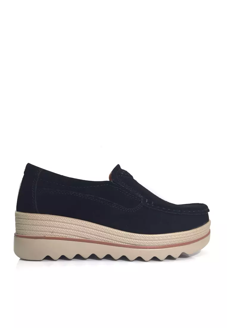 Discount on Twenty Eight Shoes  shoes - SKU: Cow Suede Loafer Wedge Vc3088