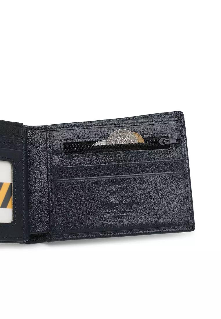 Men's Genuine Leather RFID Blocking Fortune Wallet - Blue