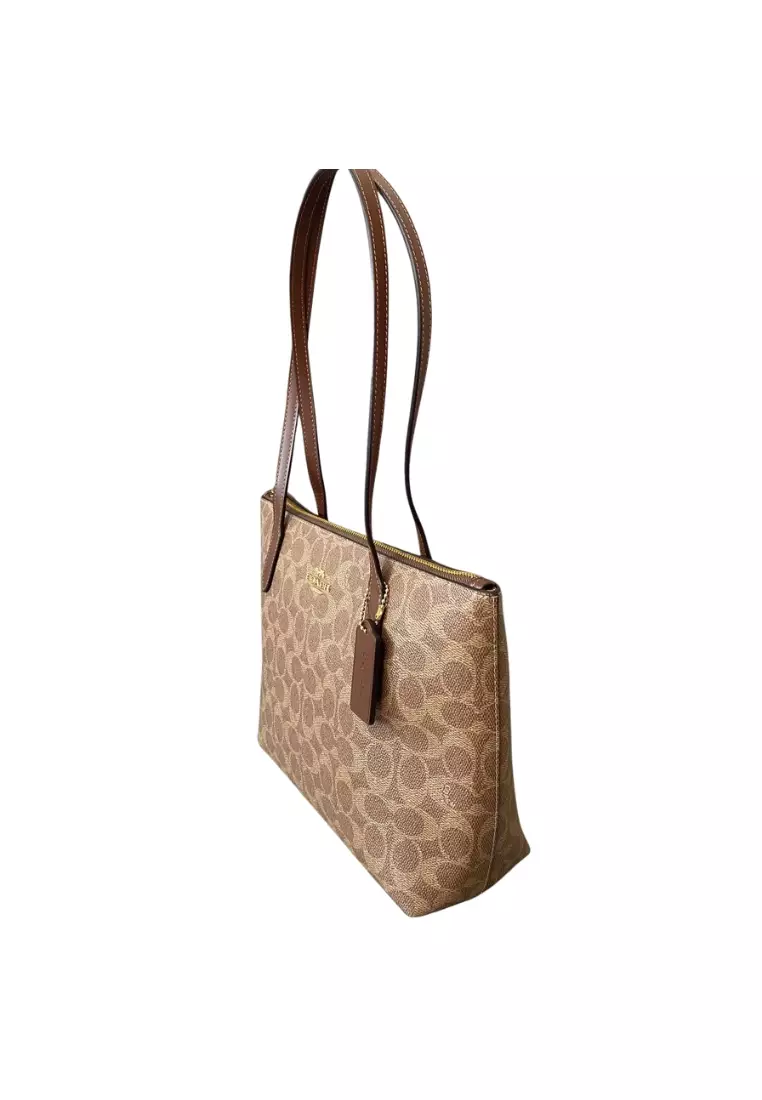 Coach Fiona Tote In Signature Canvas