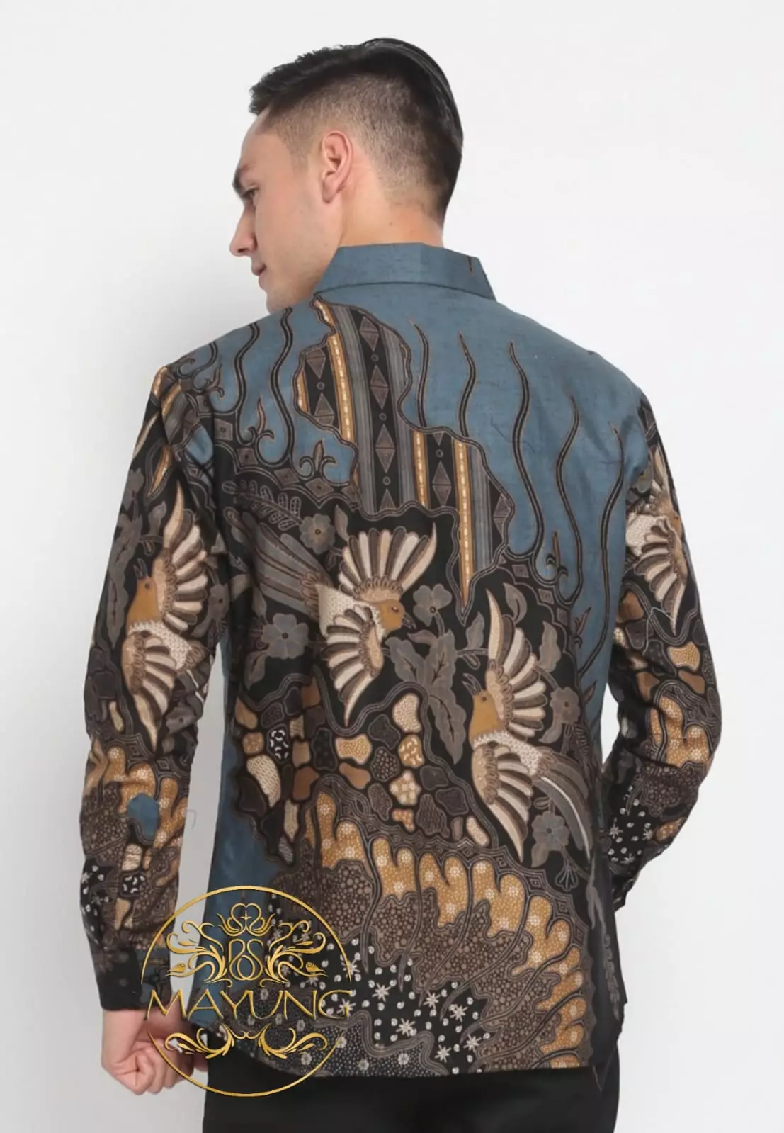 Citragada Blu Kemeja Batik Pria Premium Slimfit Modern Lengan Panjang